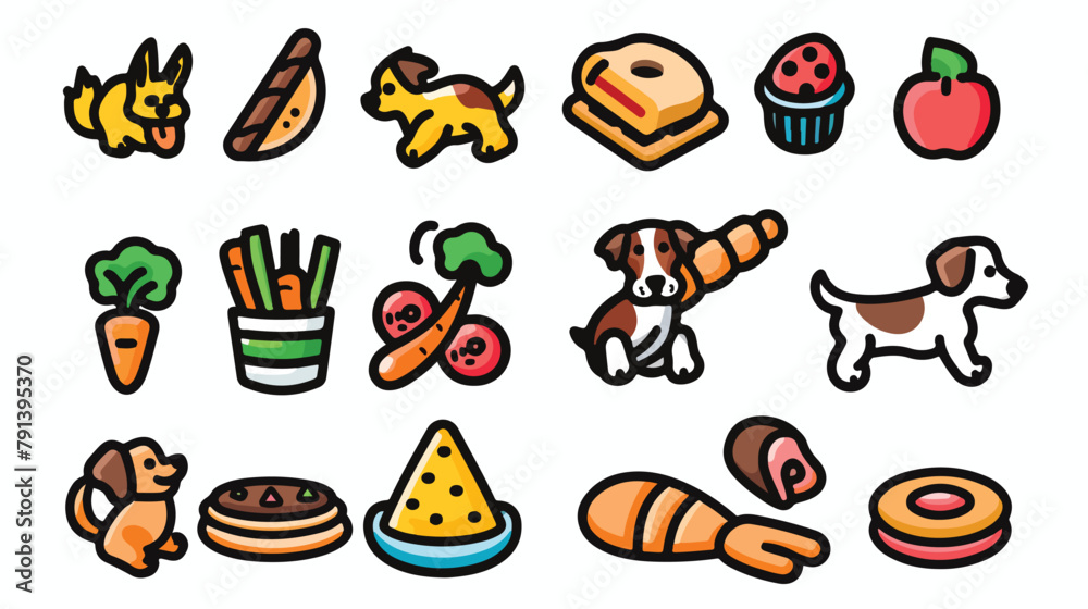 delicacy food for dog color icon vector. delicacy food