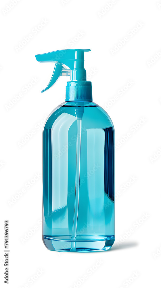 Plastic bottle with sprayer isolated on white background Plastic bottle with sprayer isolated on white background