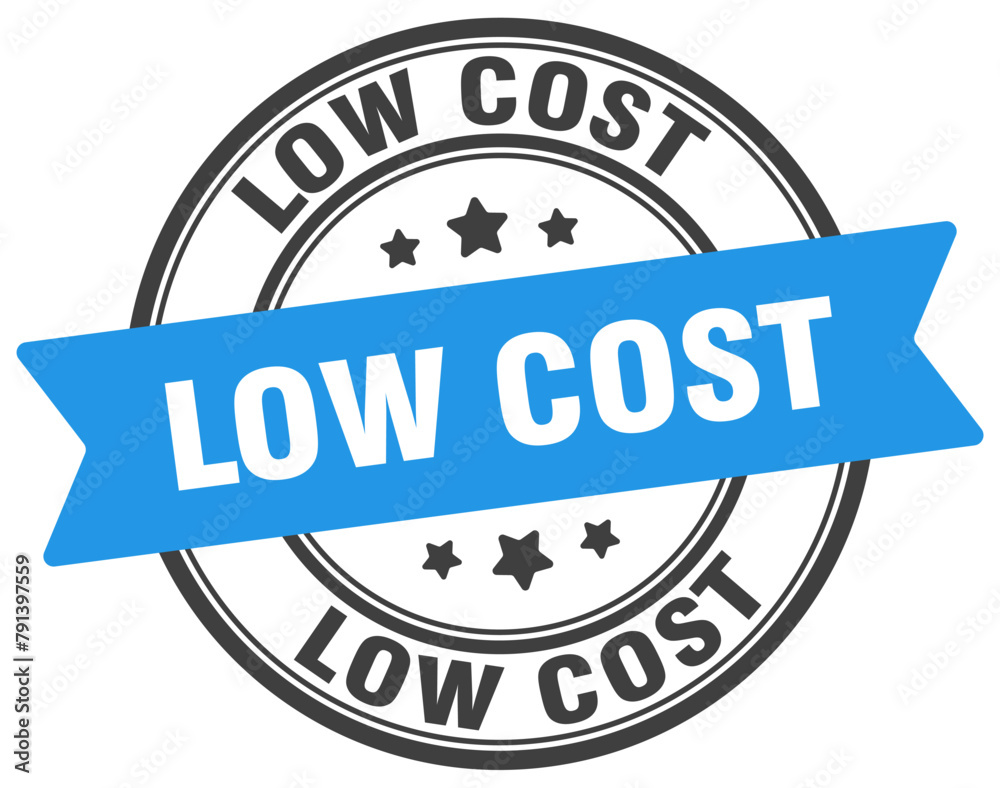 low cost stamp. low cost label on transparent background. round sign low cost stamp. low cost label on transparent background. round sign