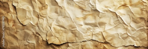 A full frame of the crinkled surface of golden yellow textured paper, invoking a feeling of age and elegance