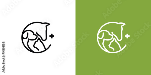 Canvas Print Creative Animals Pet Logo