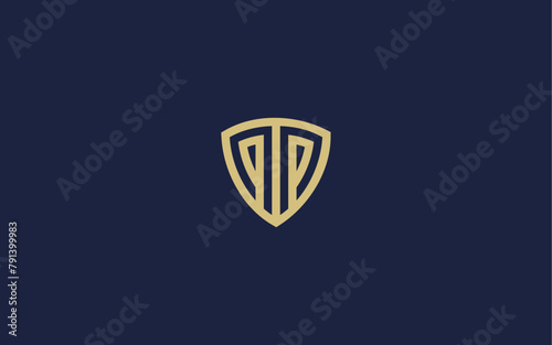 letter pp with shield logo icon design vector design template inspiration photo