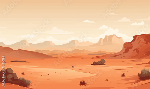 mountain landscape panorama silhouette vector background illustration