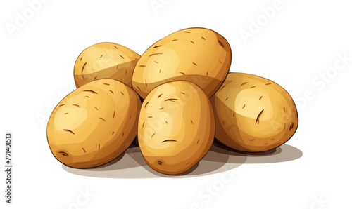 potatoes vector flat minimalistic isolated illustratio