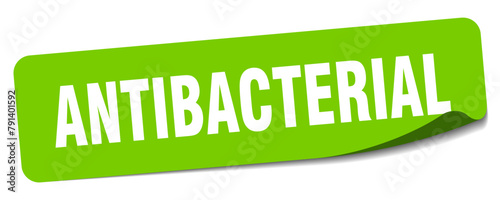 antibacterial sticker. antibacterial label