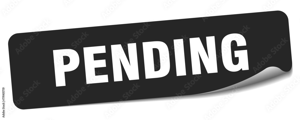 pending sticker. pending label pending sticker. pending label