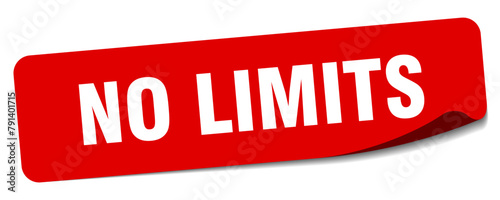 no limits sticker. no limits label