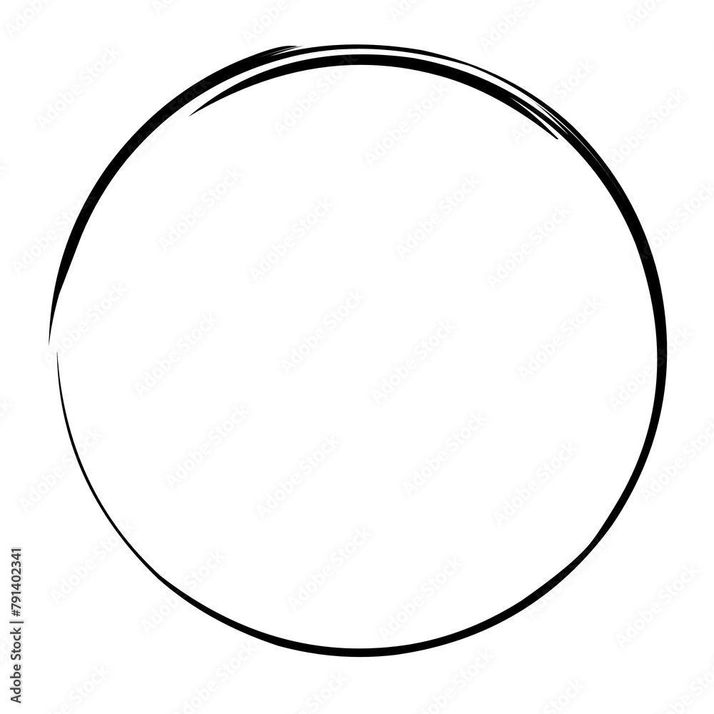 brush stroke frame circle design element transparent, basic shape circle frame brush stroke black brush stroke frame circle design element transparent, basic shape circle frame brush stroke black
