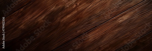 Seamless dark brown wooden planks showcase the natural wood grain pattern and texture