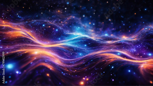 Colorful abstract space background, colorful universe background