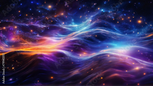 Colorful abstract space background, colorful universe background