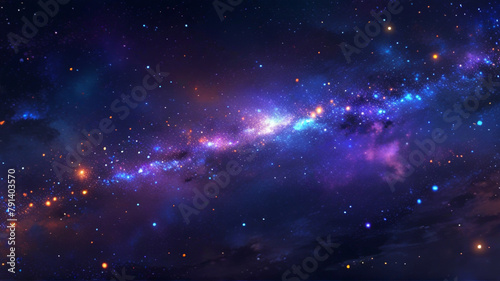 Colorful abstract space background, colorful universe background