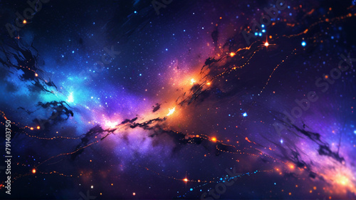 Colorful abstract space background  colorful universe background