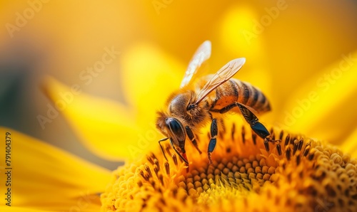 Bee on a sunflower