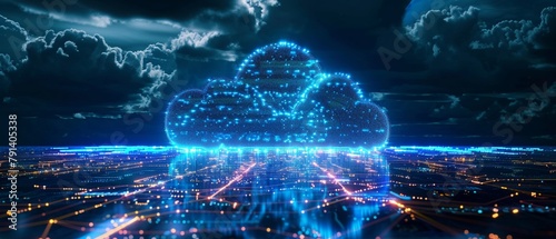 Cloud Computing network connecting users around the world