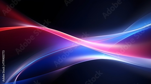 Modern abstract high-speed light effect. Abstract background with curved beams of light. Technology futuristic dynamic motion. Movement pattern for banner or poster design background concept.