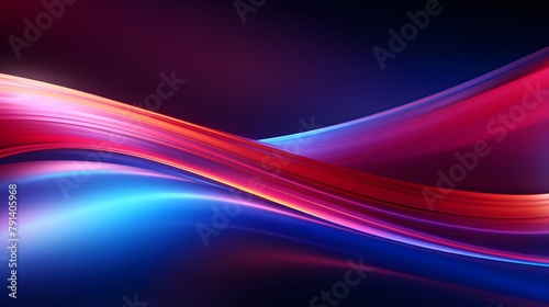 Modern abstract high-speed light effect. Abstract background with curved beams of light. Technology futuristic dynamic motion. Movement pattern for banner or poster design background concept.