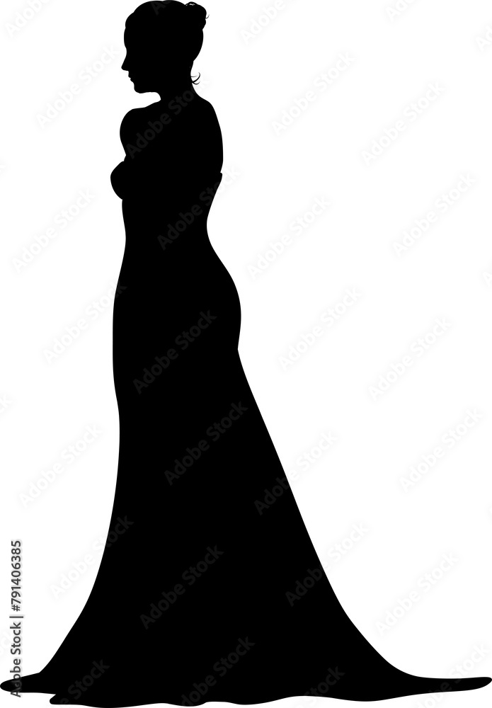 Bride Bridal Wedding Dress Silhouette Woman Design Bride Bridal Wedding Dress Silhouette Woman Design