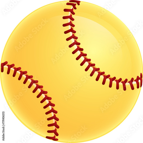 Softball Ball Cartoon Sport...