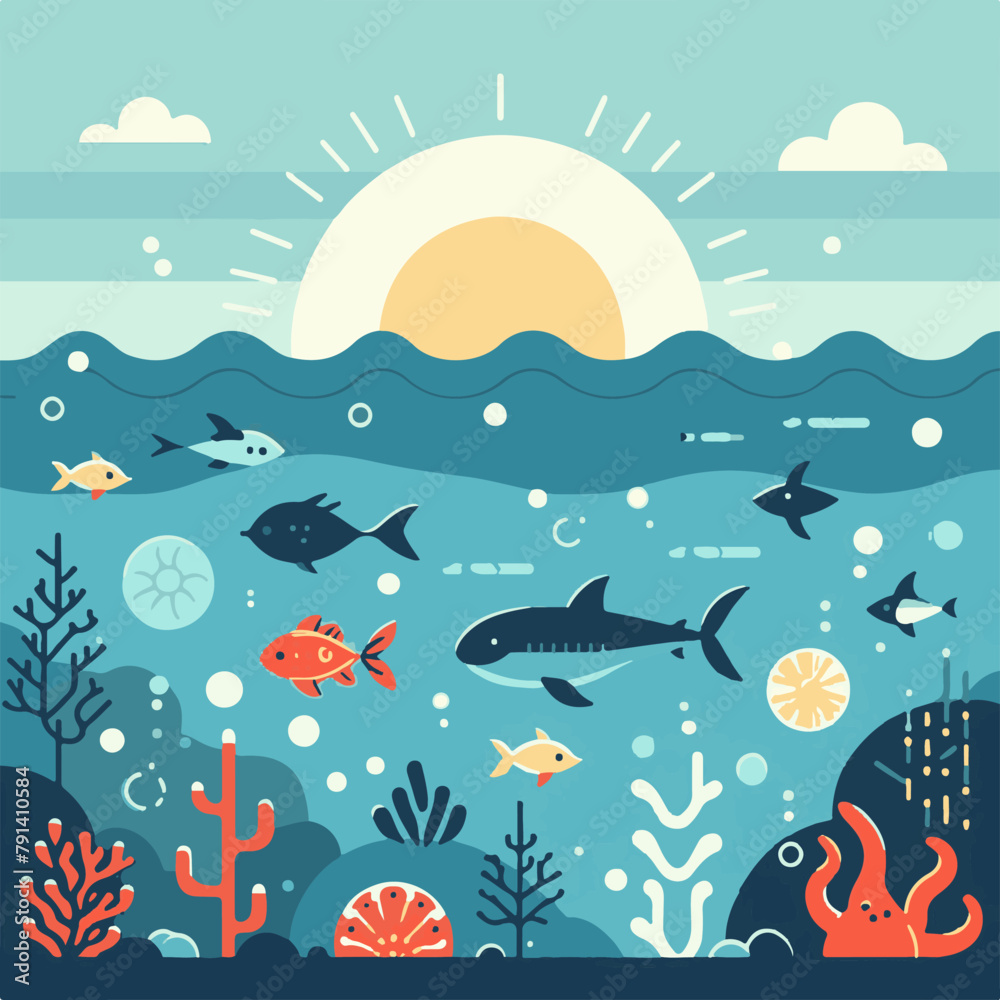 Obraz premium Life under ocen