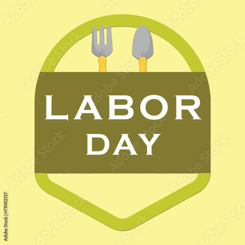 labour day logo design vector template