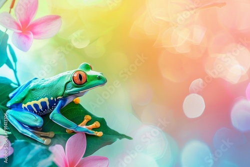 Abstract background for Frog Jumping Day photo