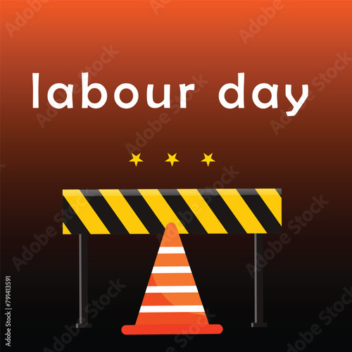 labour day logo design vector template