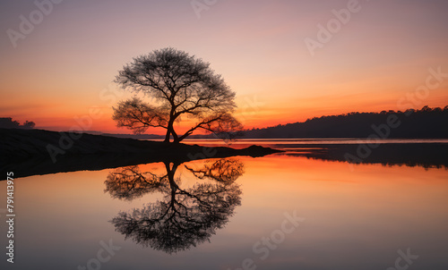 sunrise over the river