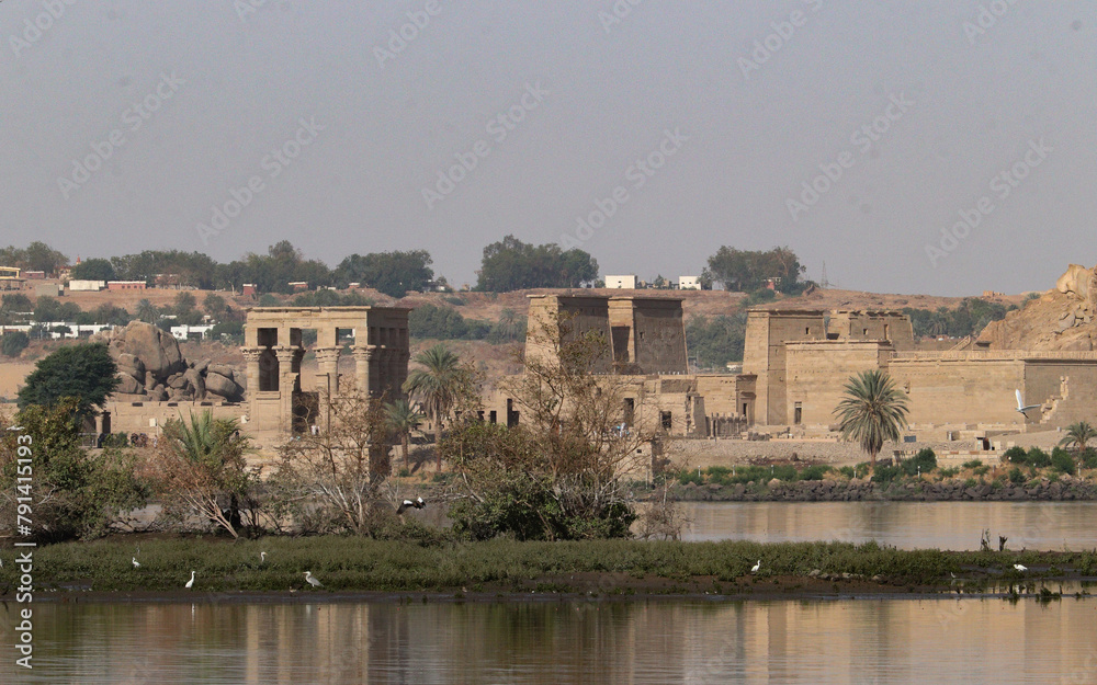 Ancient egyptian Philae temple in Aswan