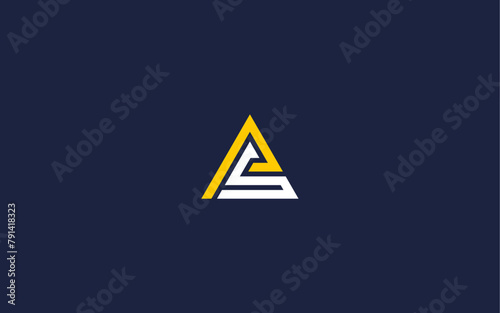 letter ps with triangle logo icon design vector design template inspiration
