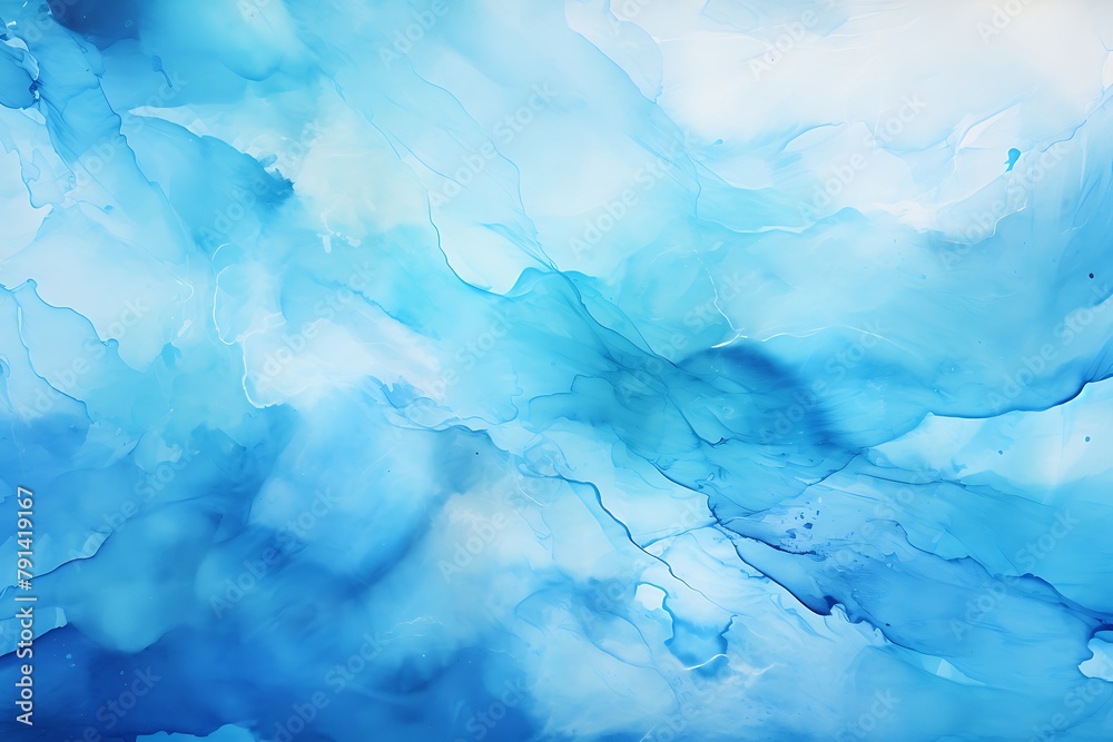 Blue abstract watercolor background. Hand-painted background. Illustration