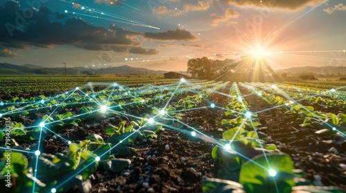 An innovative smart agriculture system, utilizing IoT sensors and data analytics for precision farming, optimizing resource usage and increasing crop yields with minimal environmental impact