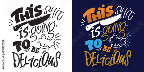 Funny hand drawn doodle lettering postcard, motivation quote, print for t-shirt, fashion print of clothes. Lettering art.