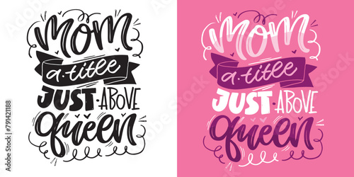 Funny hand drawn doodle lettering postcard, motivation quote, print for t-shirt, fashion print of clothes. Lettering art.