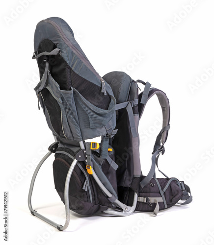 Baby carrier on white background