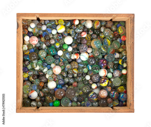 Collection of old glass marbles