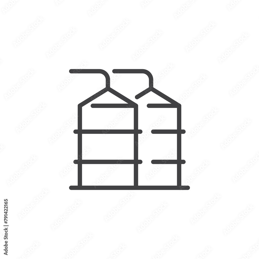 Silo storehouse line icon Silo storehouse line icon