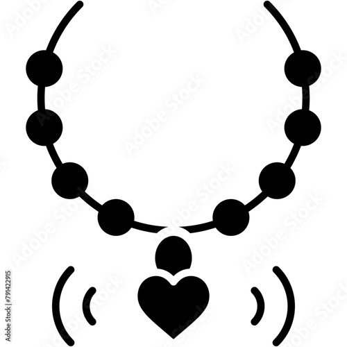 necklace, jewellery, heart , love and romance, miscellaneous, valentines day, valentine Icon