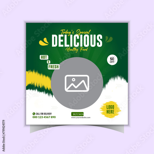 Special food menu social media post design template