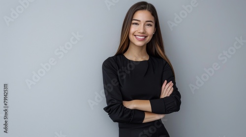 A Confident Woman with Arms Crossed photo