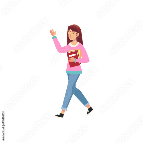 pose of woman in pink dress fashion