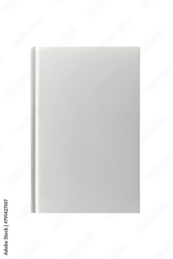 White book cover mock up isolated on transparent background White book cover mock up isolated on transparent background