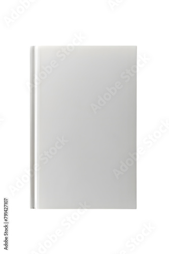 White book cover mock up isolated on transparent background
