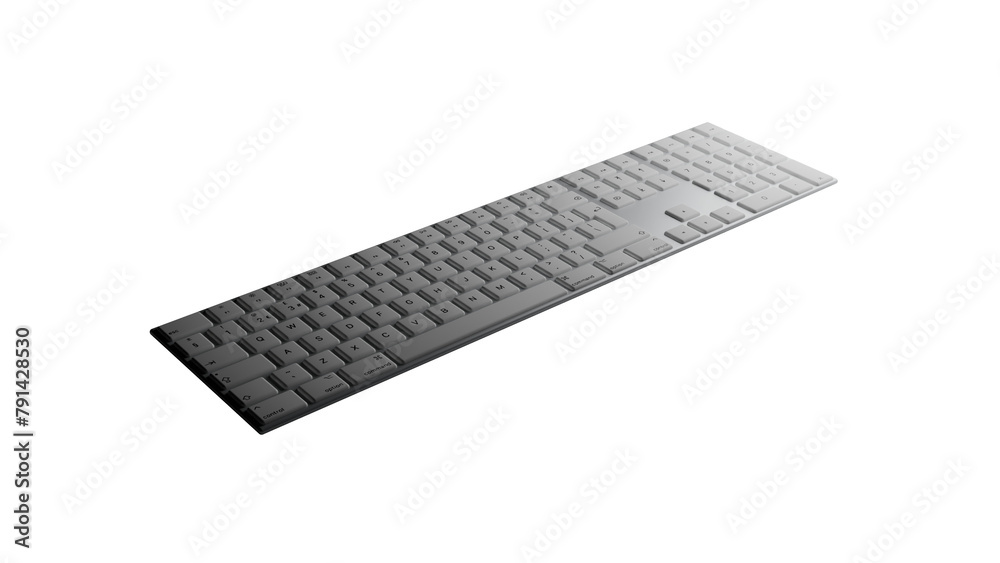 computer keyboard isolated on white