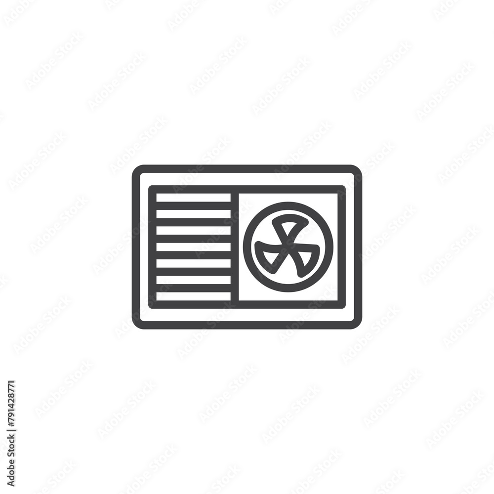 HVAC System line icon