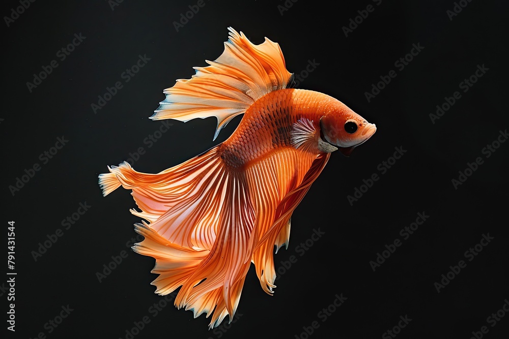 Siamese fighting fish on black background Siamese fighting fish on black background