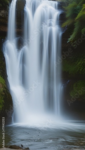 waterfall in the forest, ai generated