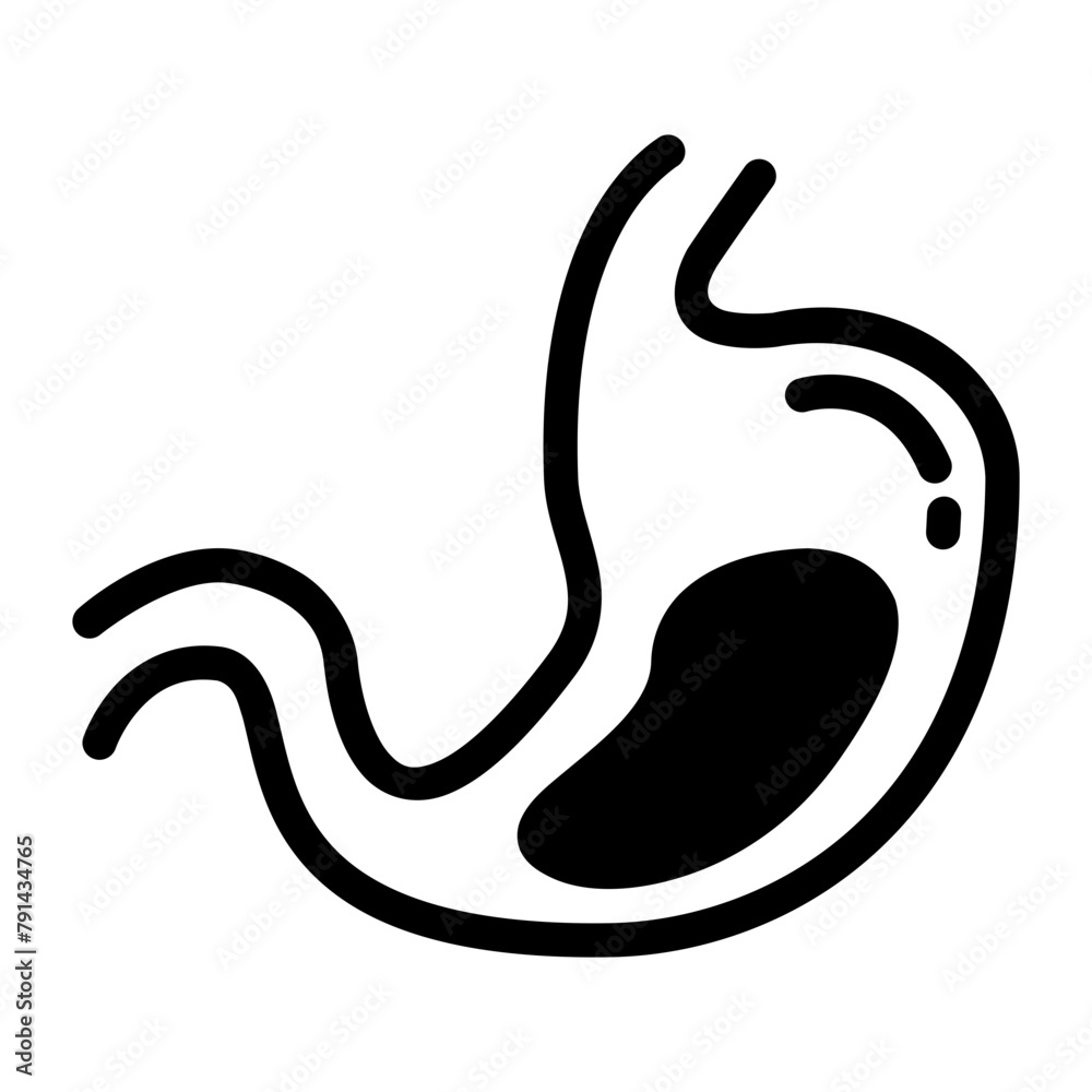 stomach vector icon. medicine icon solid line style. perfect use for logo, presentation, website, and more. modern icon design glyph style stomach vector icon. medicine icon solid line style. perfect use for logo, presentation, website, and more. modern icon design glyph style