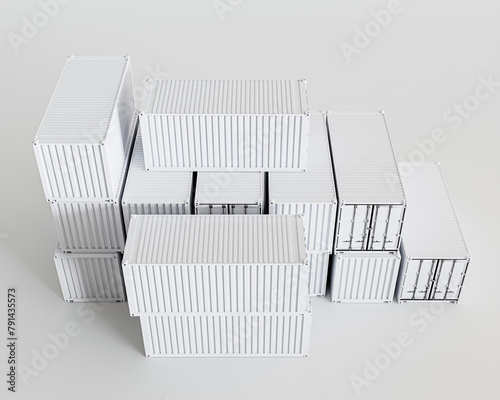 containers isolated on white background