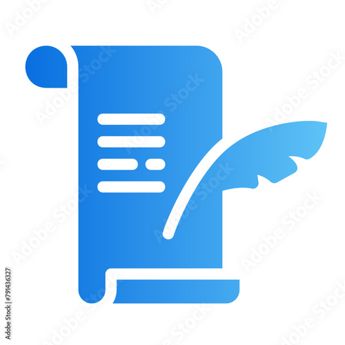 writing gradient icon
